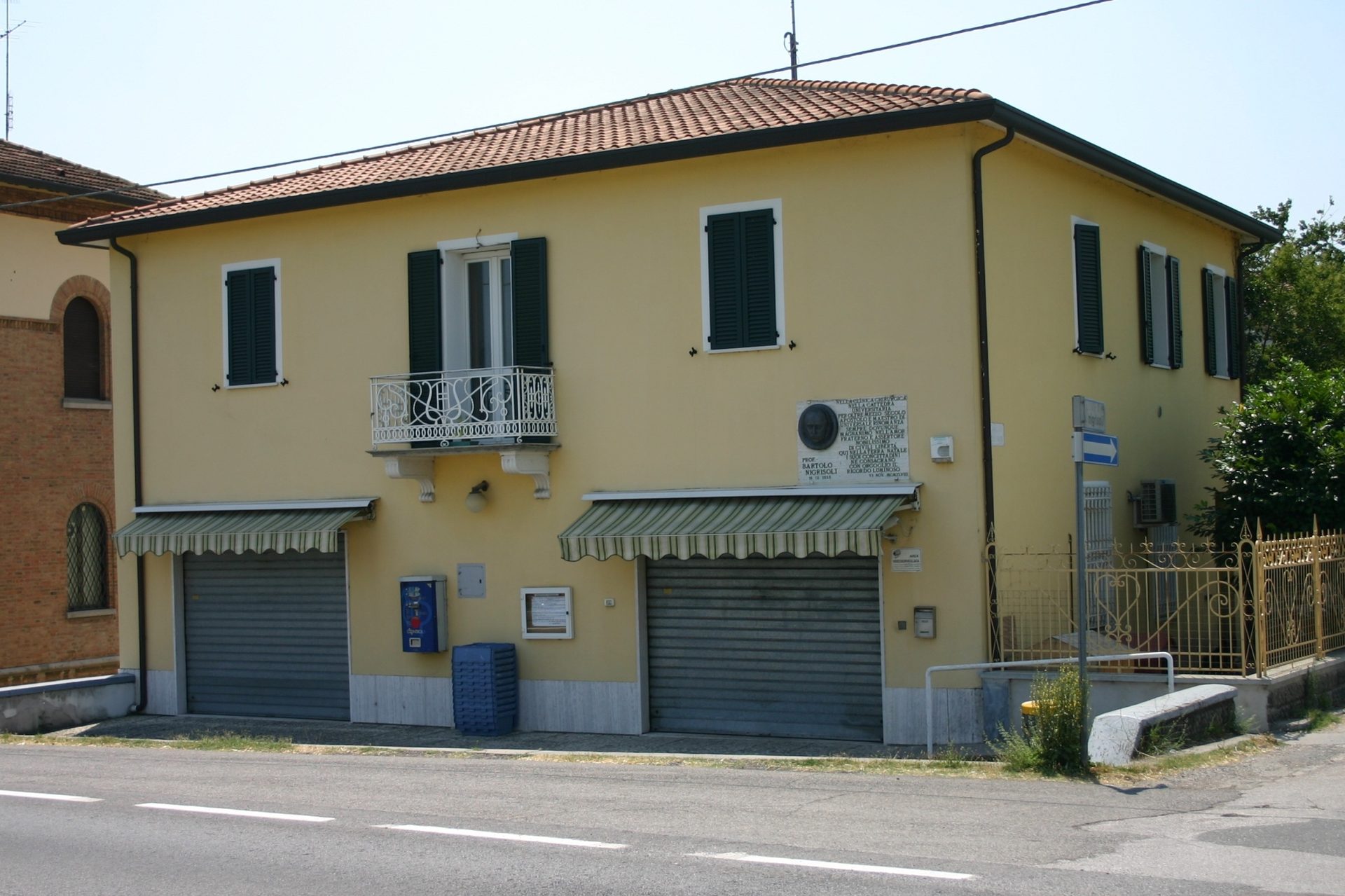 Bartolo Nigrisoli's memorial tablet, Glorie di Mezzano, Italy - 02.JPG